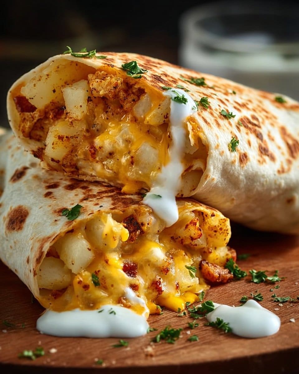 Cheesy Potato Burritos Comfort Meal