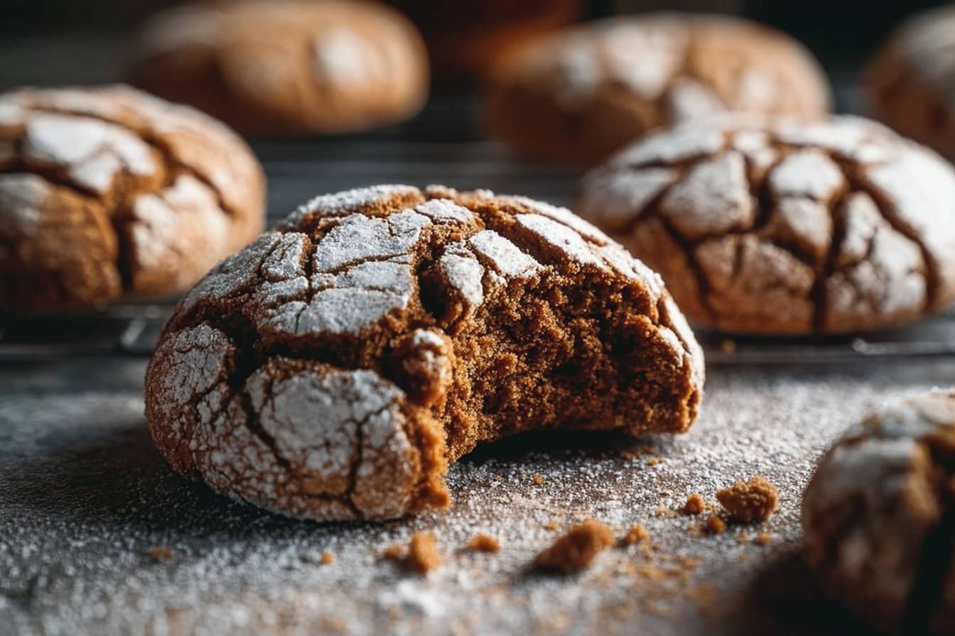 Gingerbread Crinkle Cookies