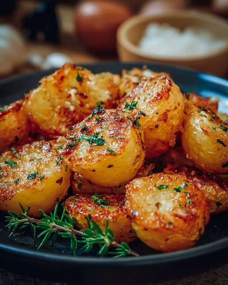 Crispy Garlic Butter Potatoes