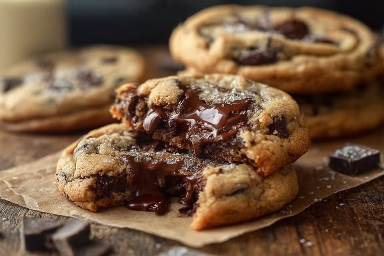 Ultra Thick Bakery Style Chocolate Chip Cookies – Crispy Edges, Gooey Centers, and Loaded with Chocolate!