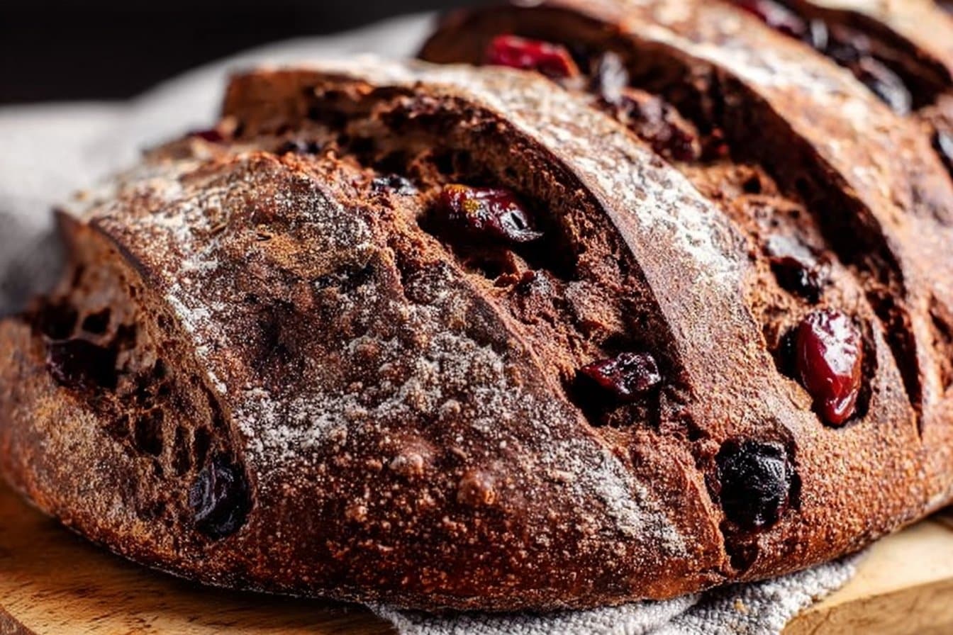 Chocolate Cherry Sourdough Bread