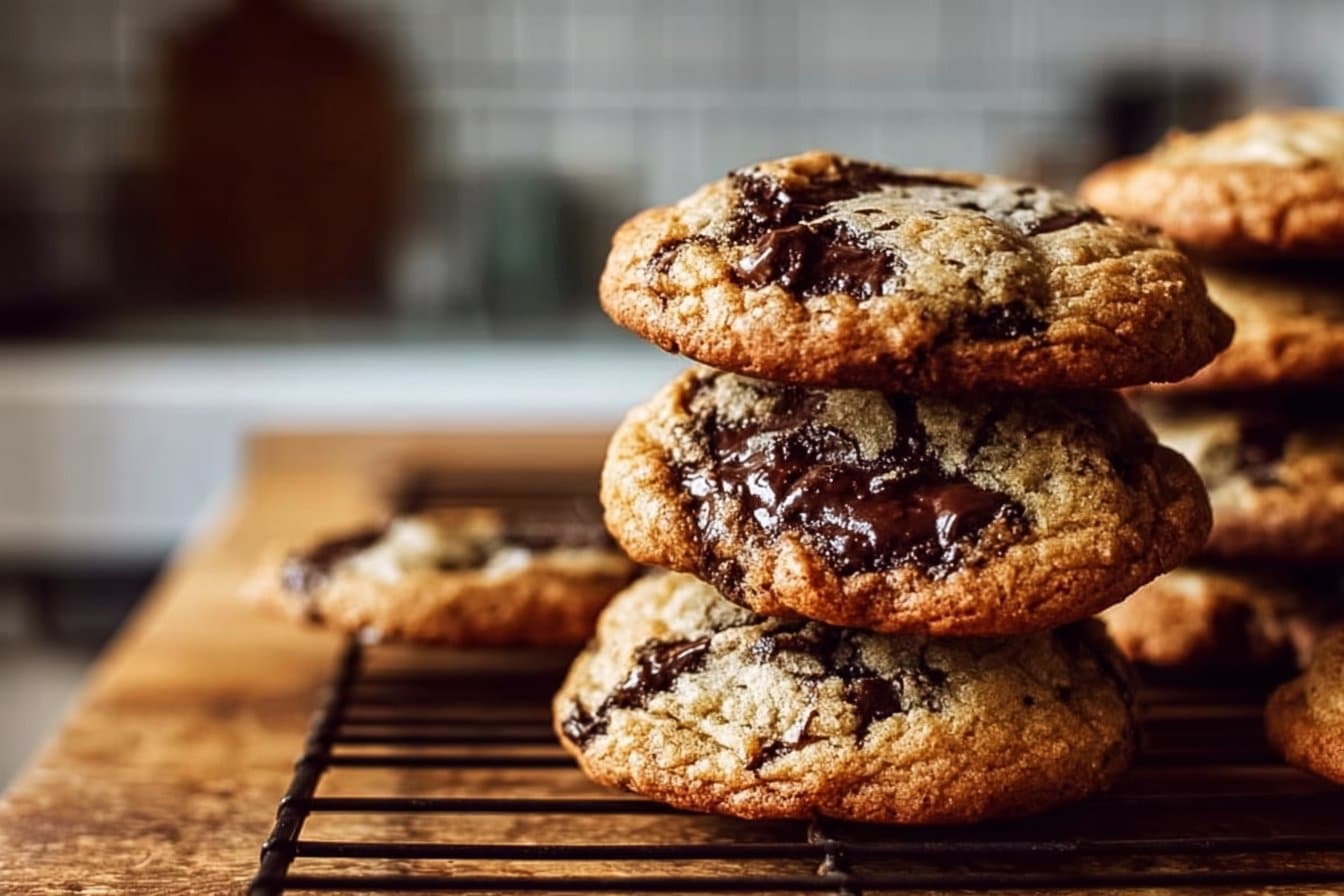 Chewy Gooey Sourdough Chocolate Chip Cookies