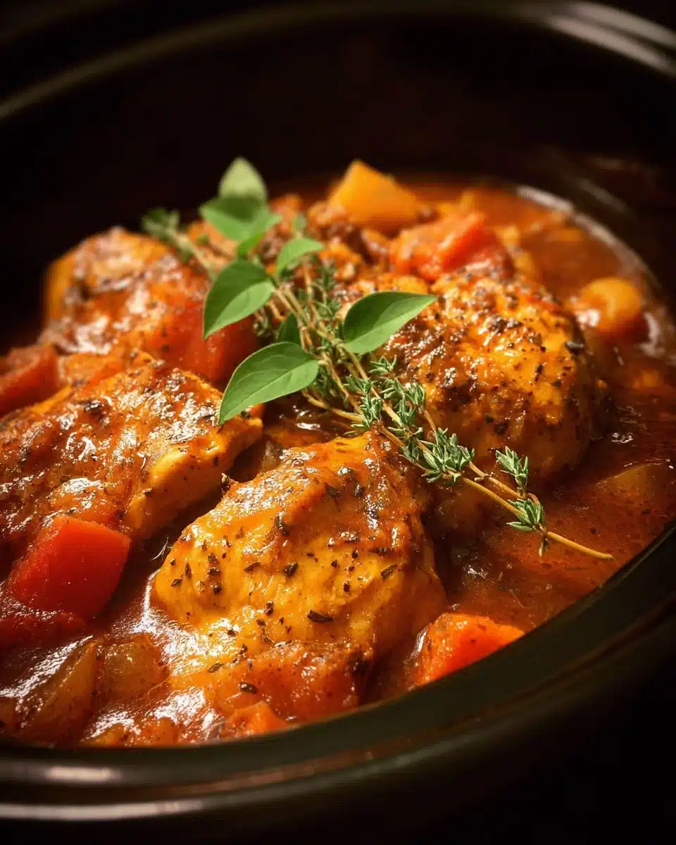 Crock Pot Marry Me Chicken recipe with creamy sauce and herbs