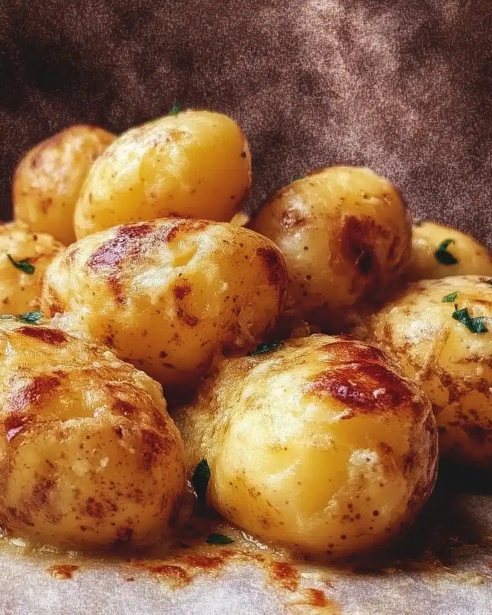 Delmonico Potatoes recipe with creamy cheese and herbs baked to perfection.