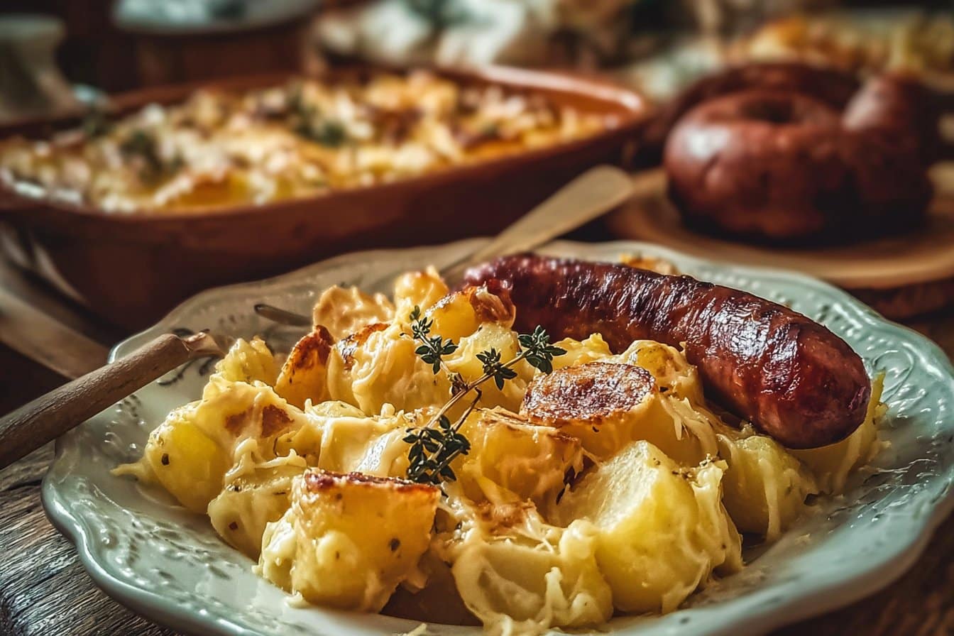 Cheesy Ranch Potatoes and Smoked Sausage