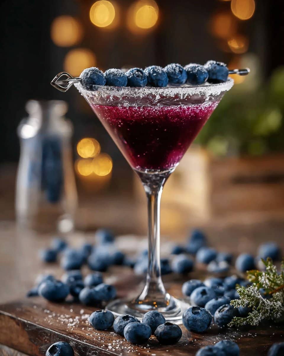 Frostbite Blueberry Martini Cocktail