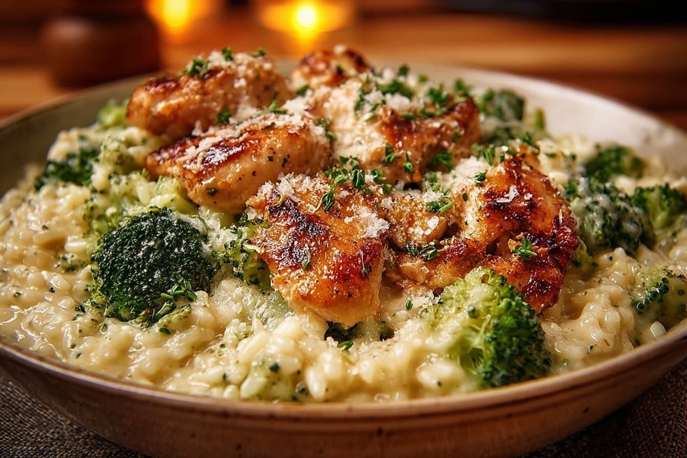 Creamy Parmesan Chicken and Broccoli Rice