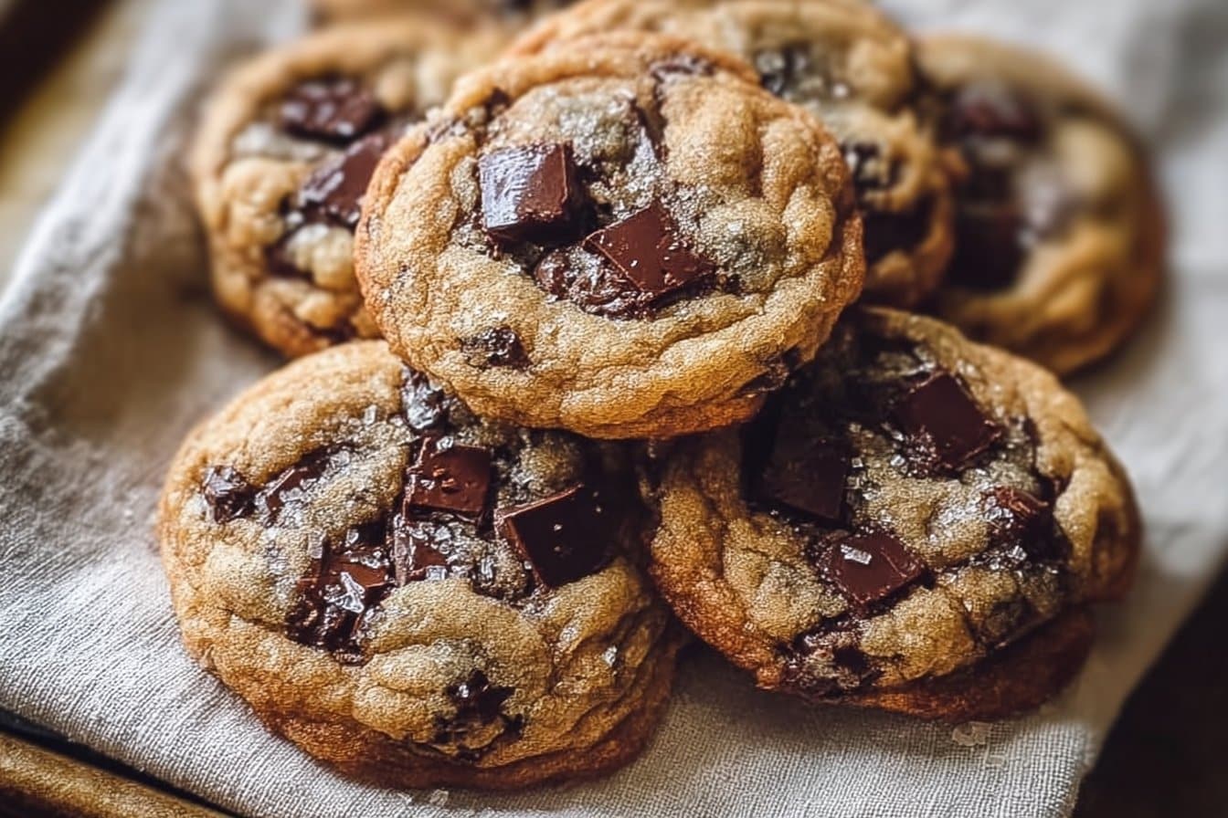 Brown Butter Sourdough Discard Chocolate Chip Cookies