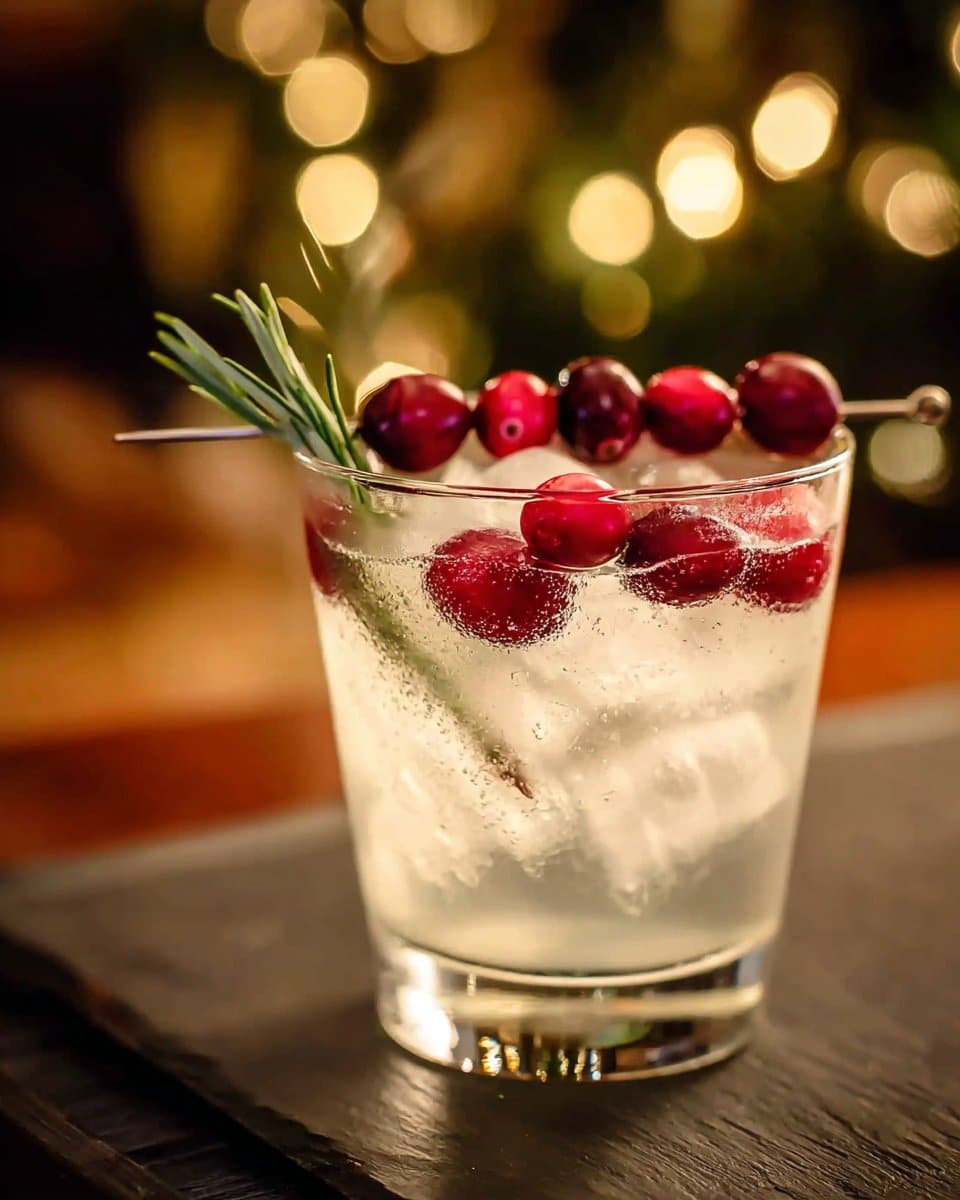 Festive White Cranberry Vodka Christmas Cocktail