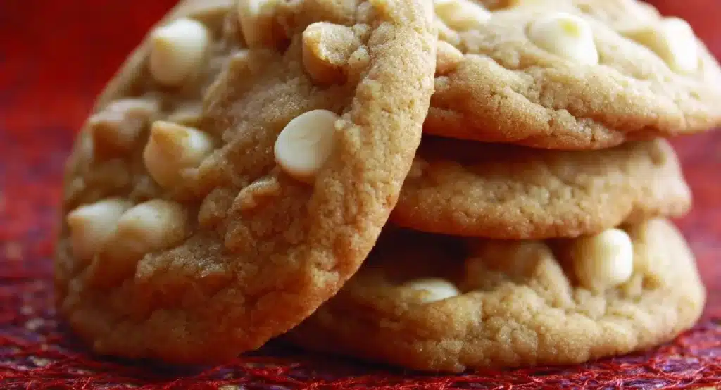 Lemon white chocolate chip cookies with a golden crust and tangy zest