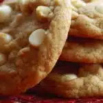 Lemon white chocolate chip cookies with a golden crust and tangy zest