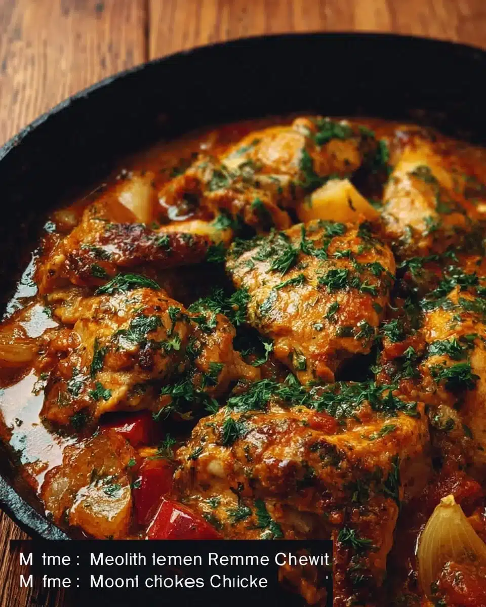 Delicious melt-in-the-mouth chicken recipe served with herbs and spices