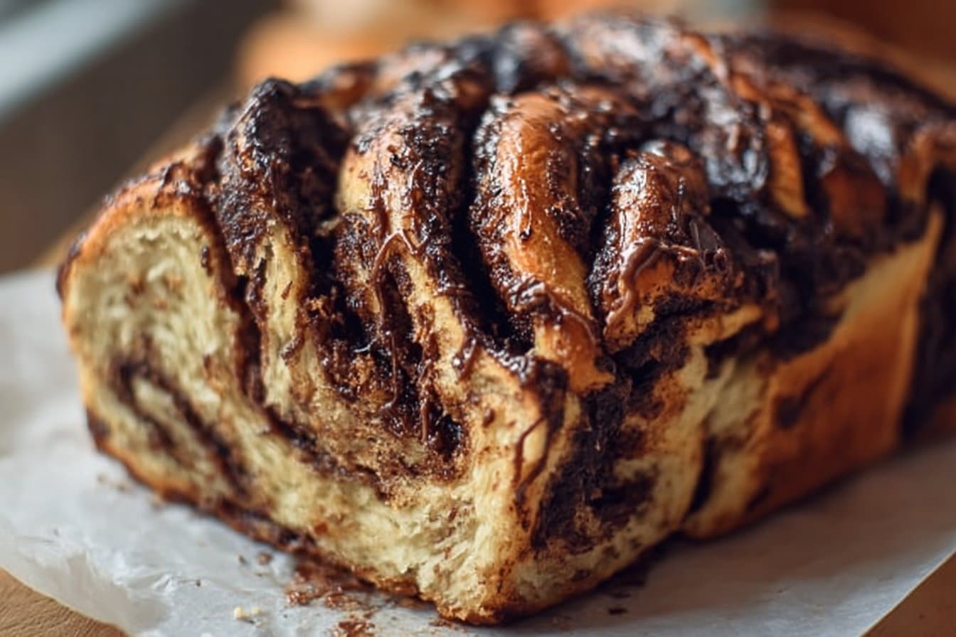 Sourdough Babka with a Sweet Chocolate Filling
