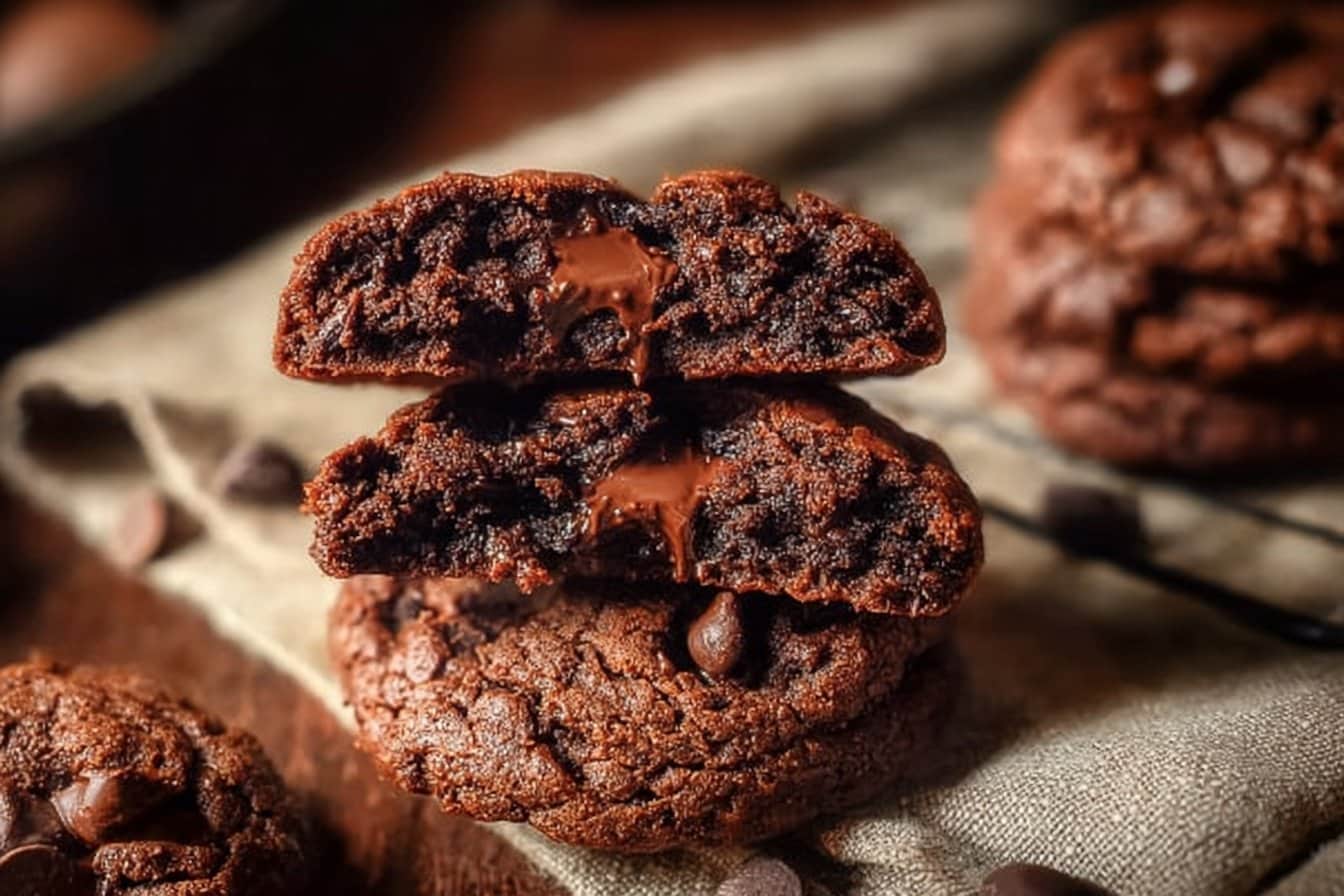 Sourdough Double Chocolate Chip Cookies