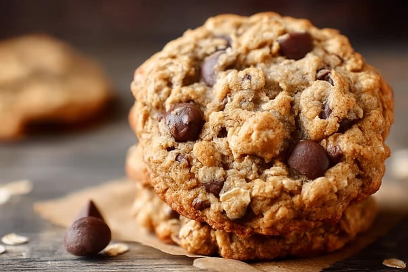 Peanut Butter Oatmeal Chocolate Chip Cookies