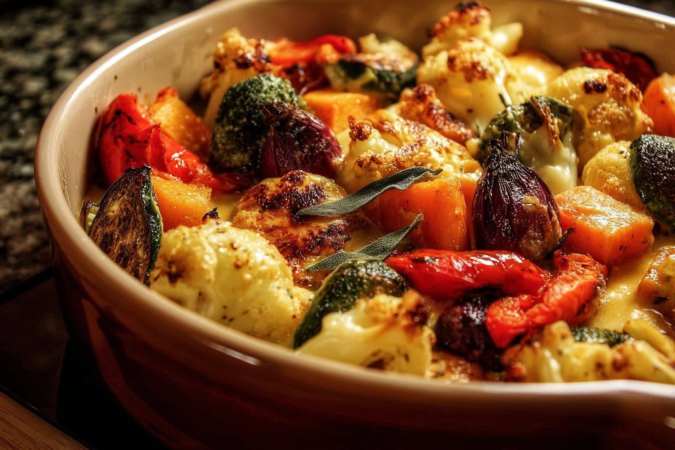 Cheesy Marry Me Roasted Vegetable Medley