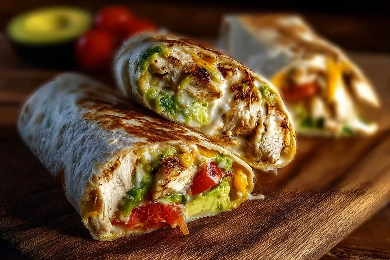 Chicken Avocado Ranch Burritos
