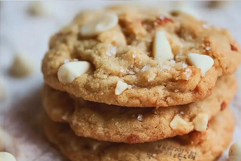 Delicious batch of White Chocolate Trash Cookies on a plate