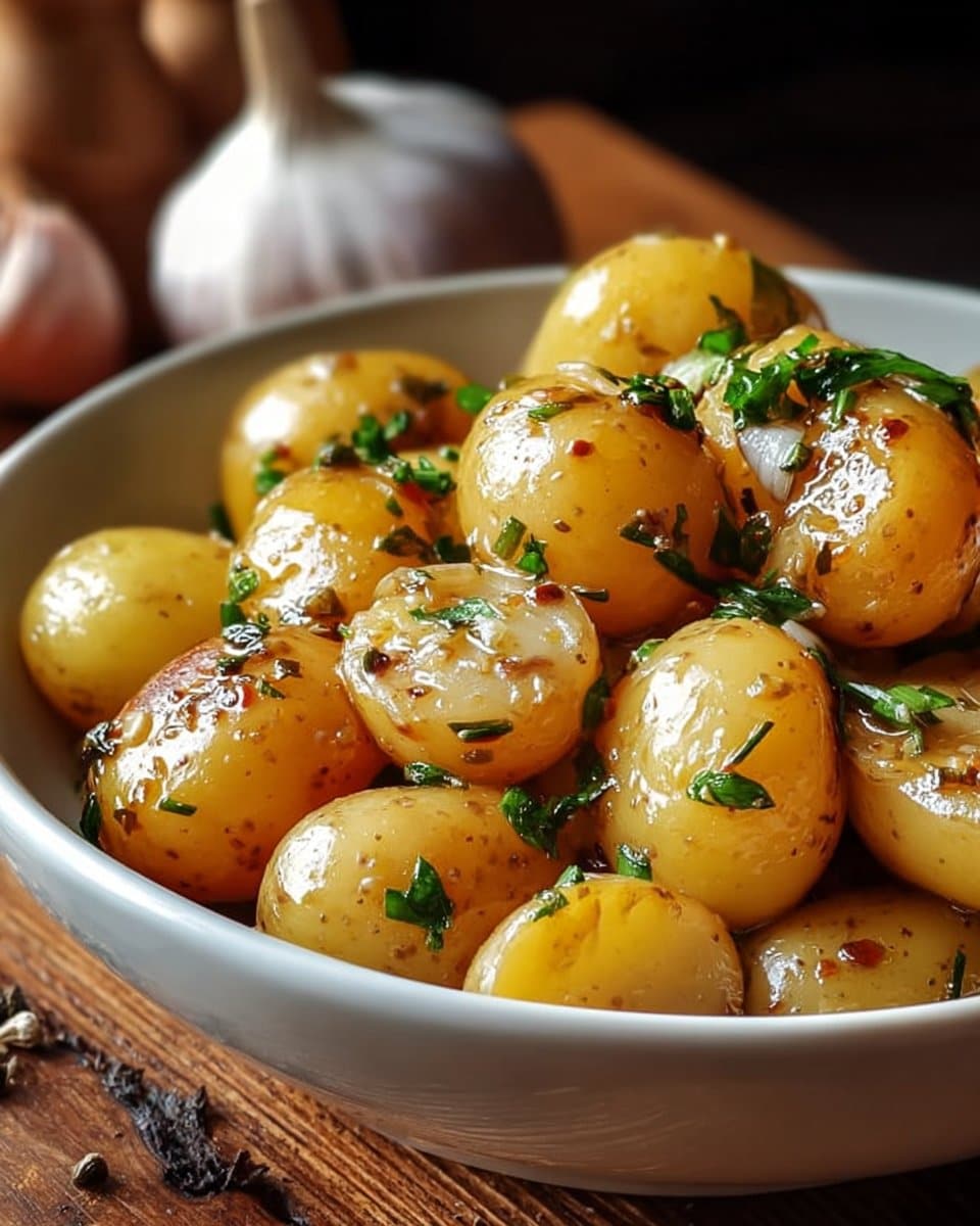 Garlic Sauce Baby Potatoes