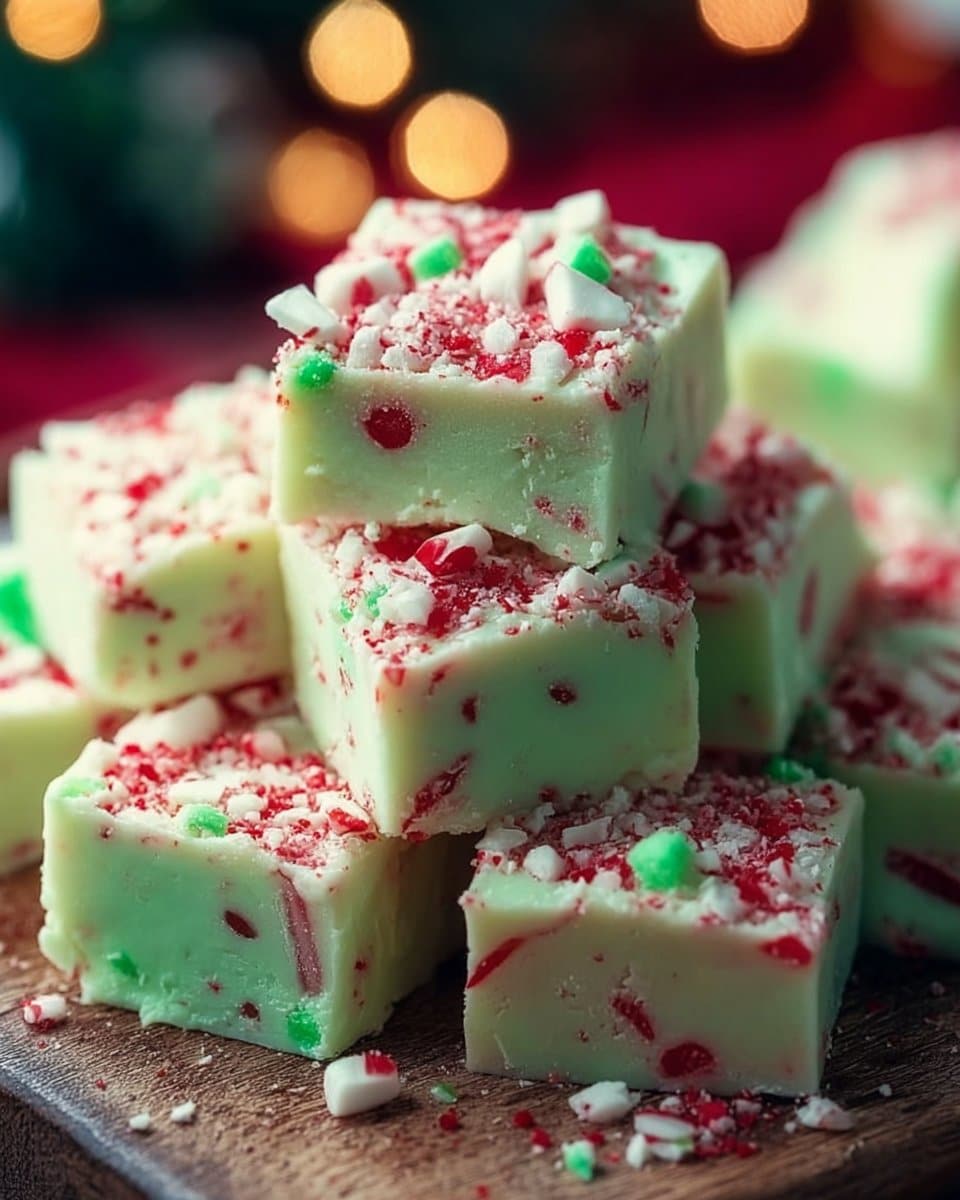 Grinch Peppermint Fudge