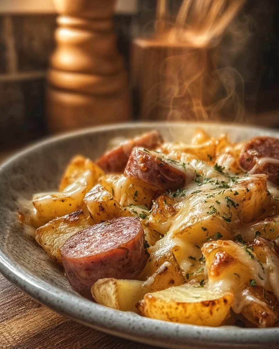 Cheesy Ranch Potatoes and Smoked Sausage