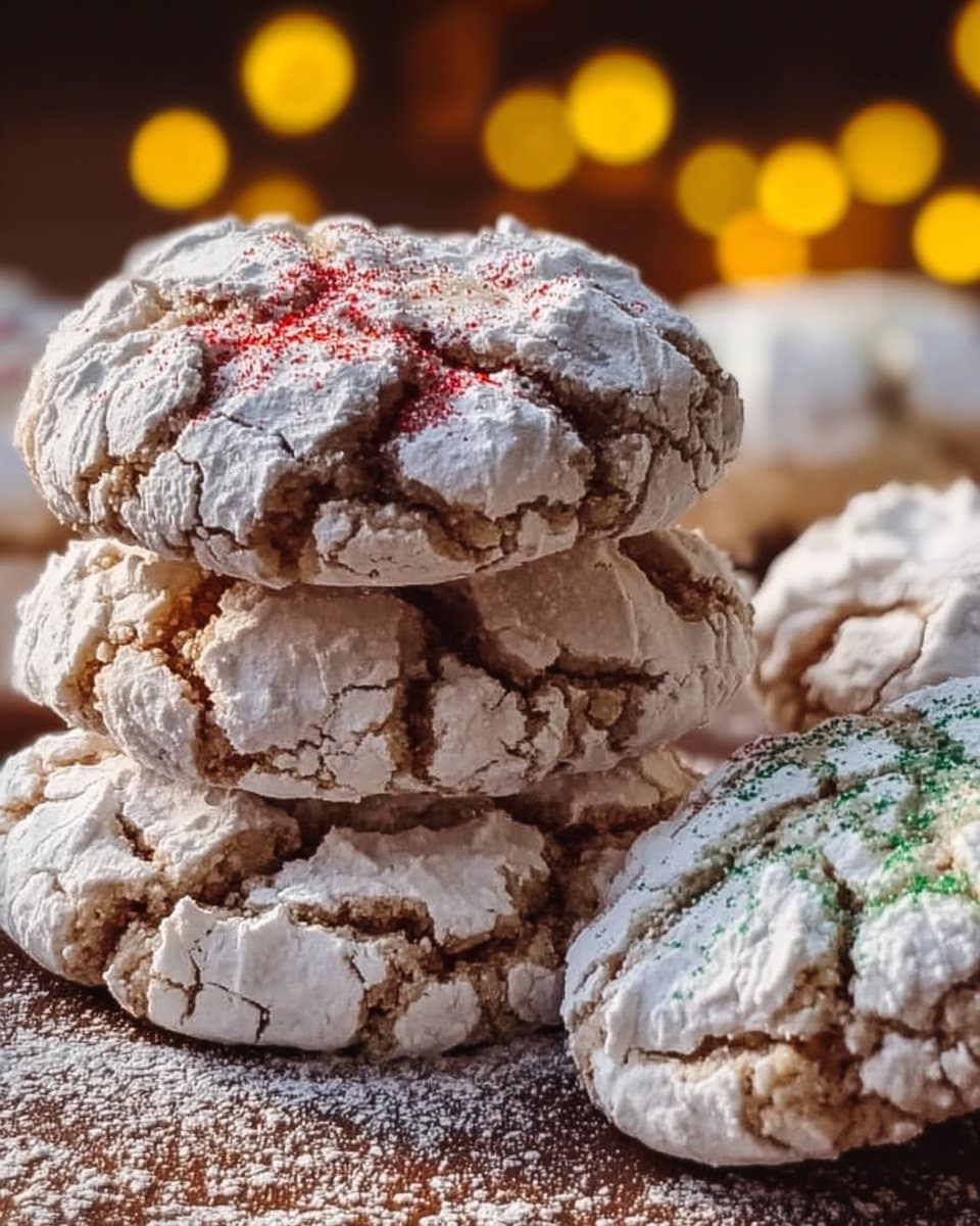 Cool Whip Christmas Crinkle Cookies