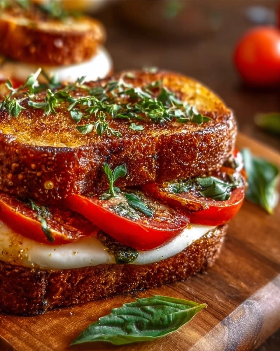 Pizza Margherita Grilled Cheese