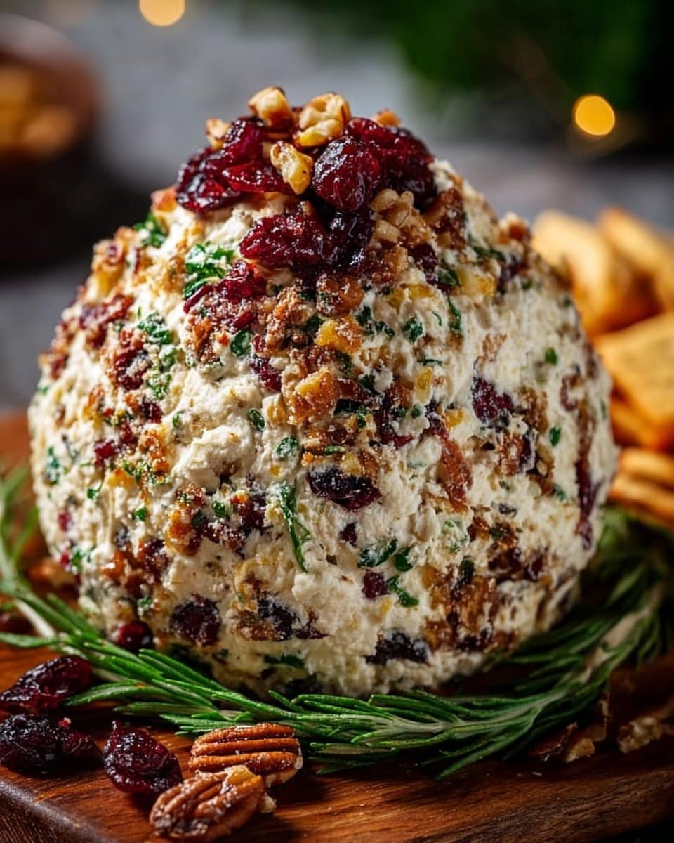 Christmas Cranberry Pecan Cheese Ball