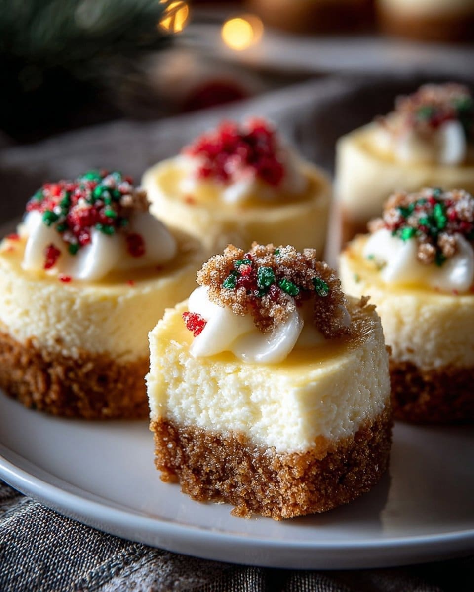 Mini Christmas Cheesecakes
