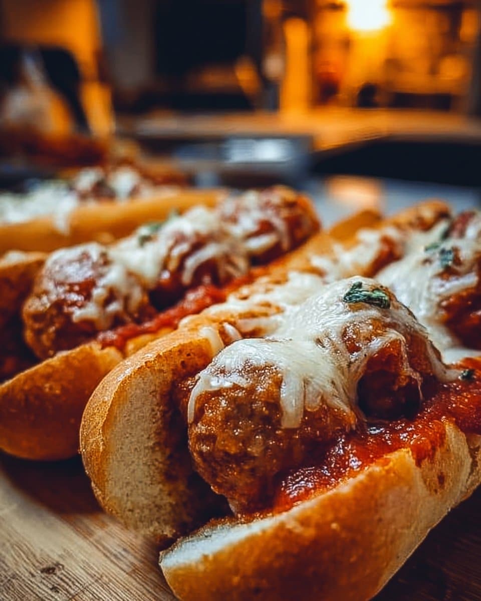 Cheesy Meatball Subs
