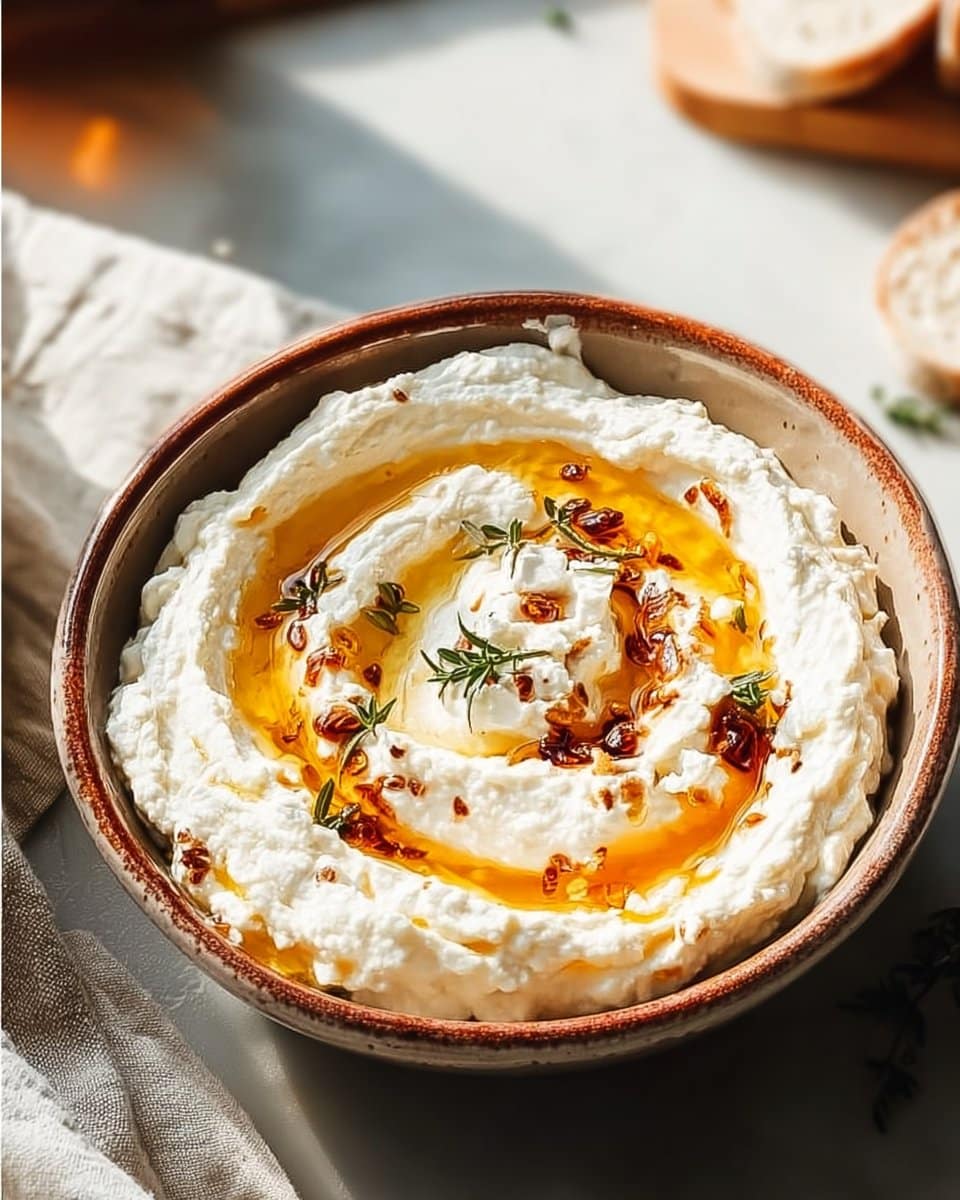 Delicious Ricotta Dip with Hot Honey
