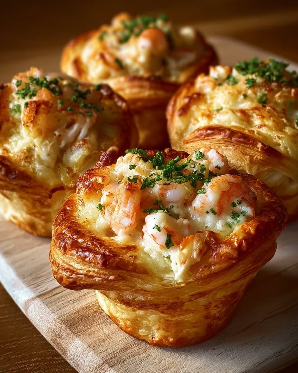Shrimp & Crab Croissant Bomb Cups