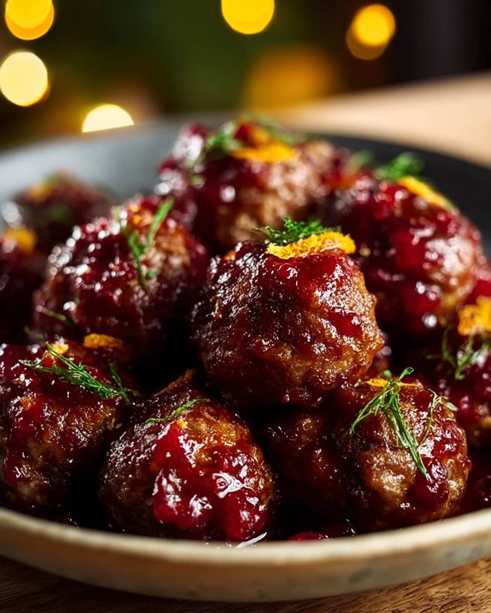 Holiday Cranberry Orange Meatballs