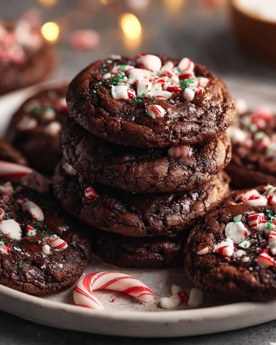 Peppermint Brownie Cookies
