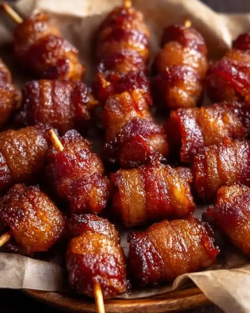 Delicious Brown Sugar Bacon Little Smokies appetizer dish