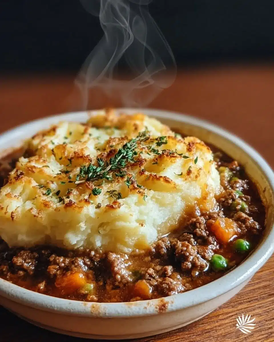Crockpot Shepherd's Pie with Ground Beef ready to serve