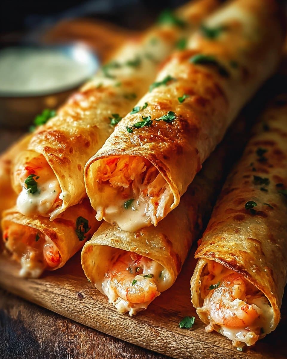 Cheesy Crab and Shrimp Taquitos