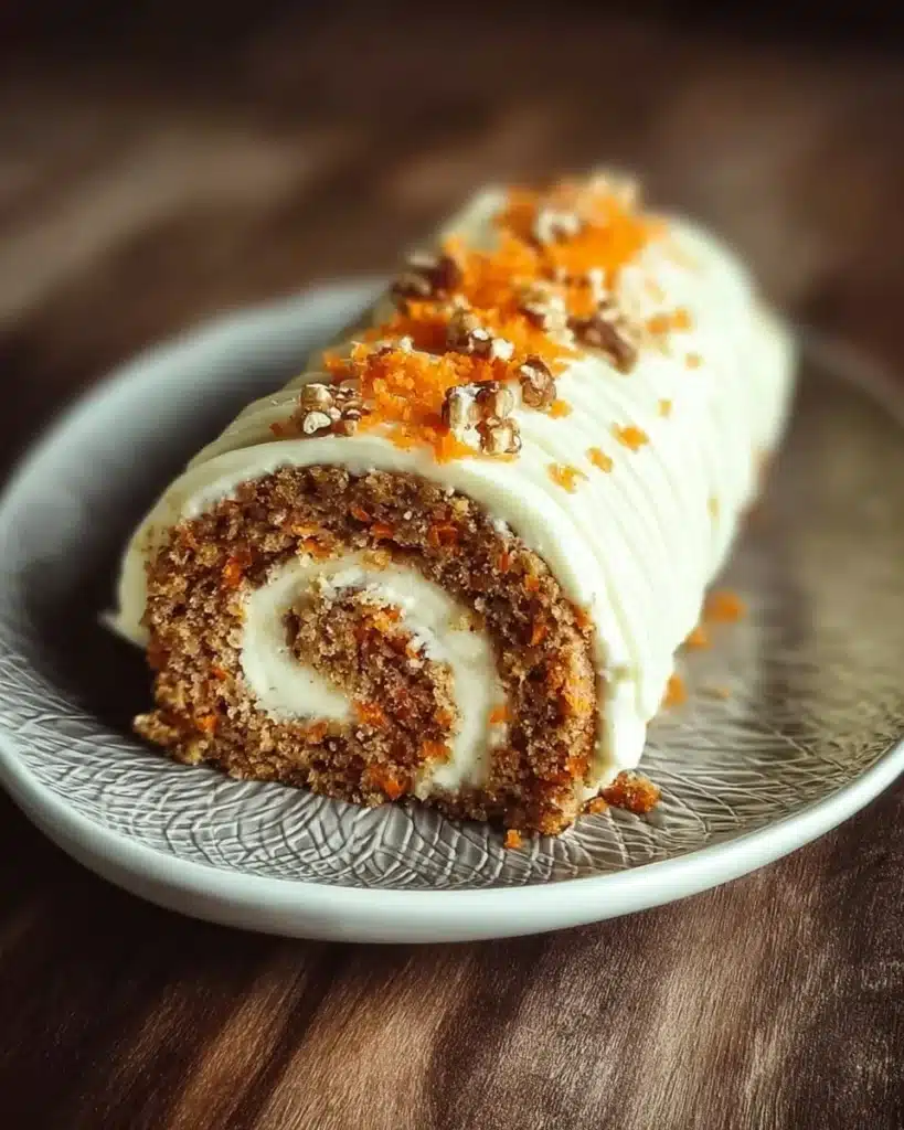 Keto Carrot Cake Roll - a low-carb dessert made with healthy ingredients