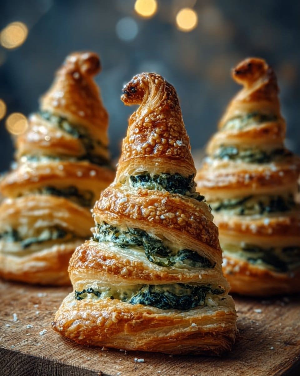 Spinach Puff Pastry Trees