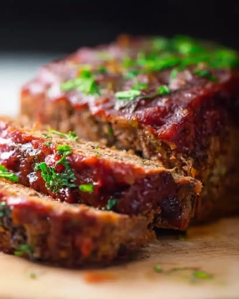 Delicious moist meatloaf recipe with fresh ingredients
