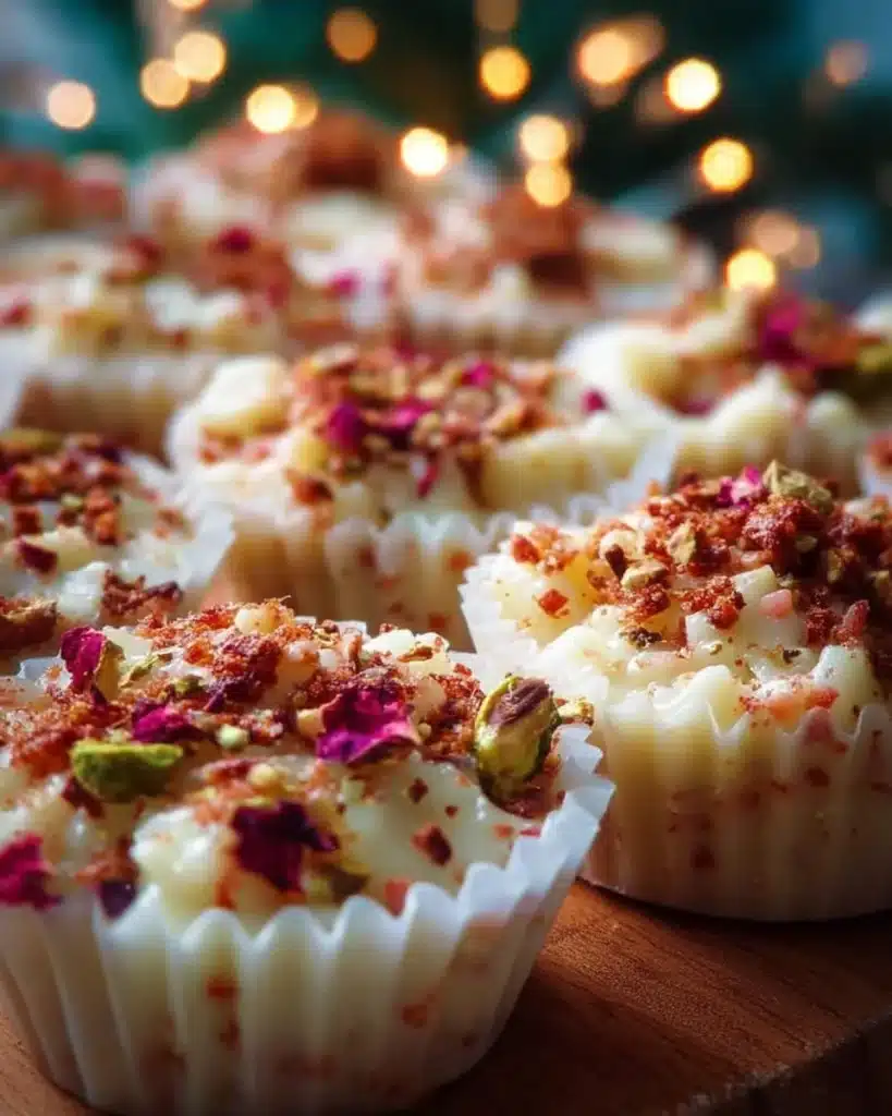 Muffin Pan White Christmas Crackles ready for the holiday celebration