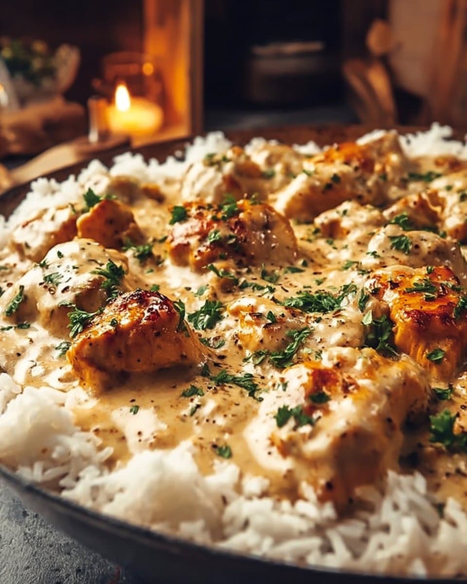 Creamy Smothered Chicken and Rice