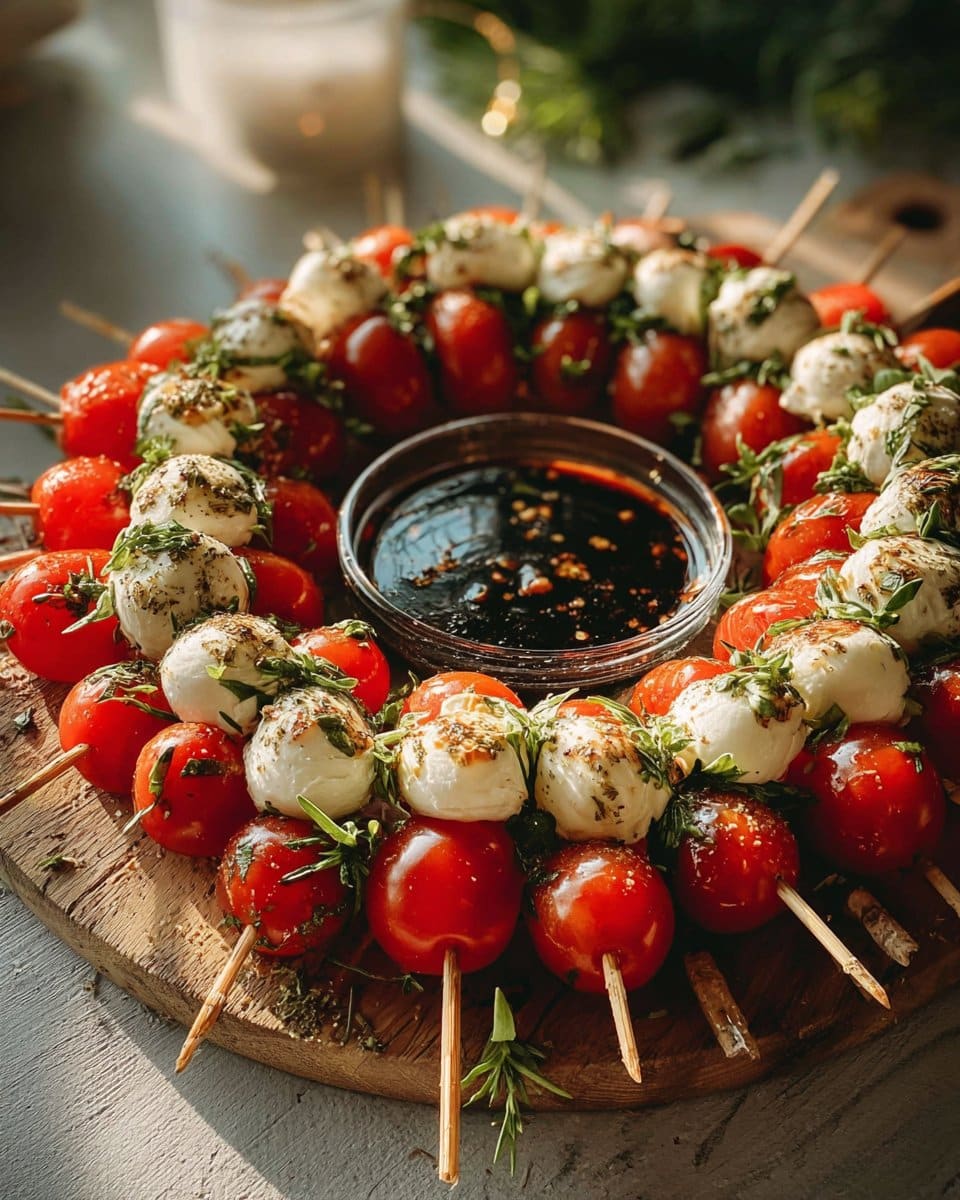 Christmas Caprese Wreath