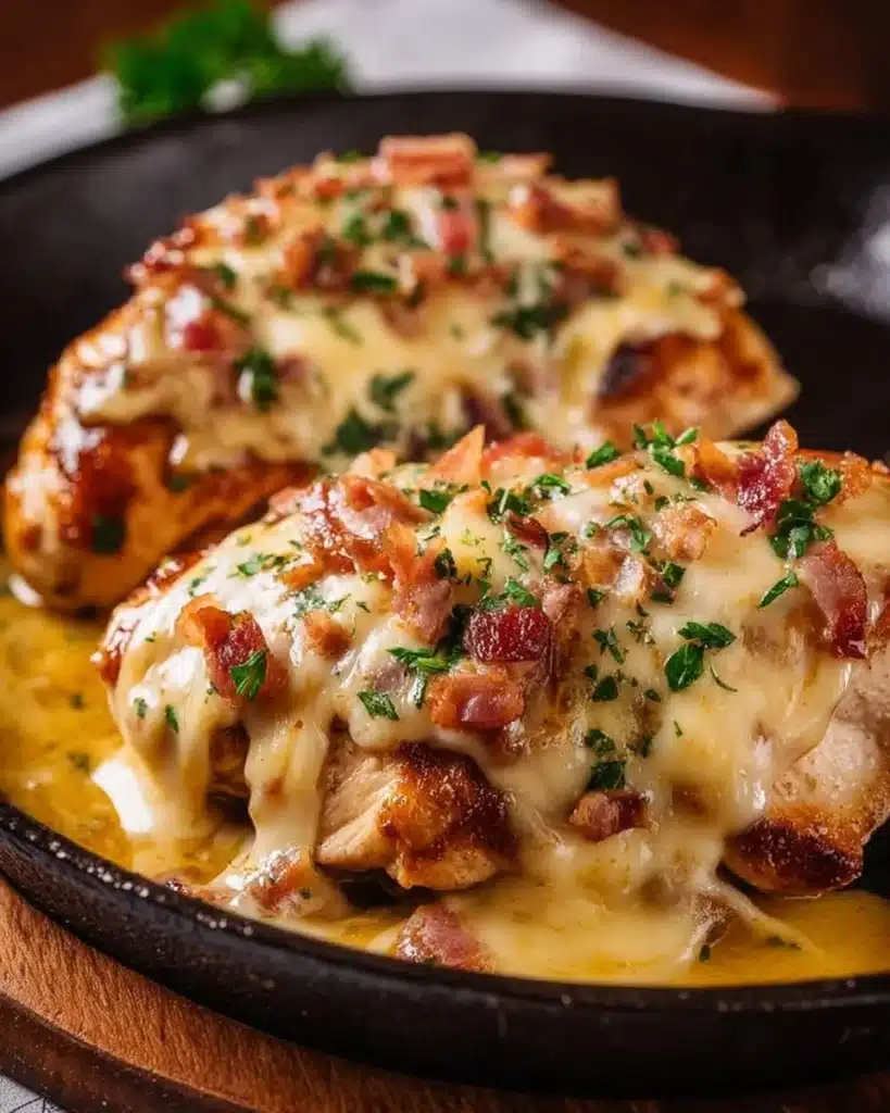 A plate of Texas Roadhouse Smothered Chicken with savory toppings