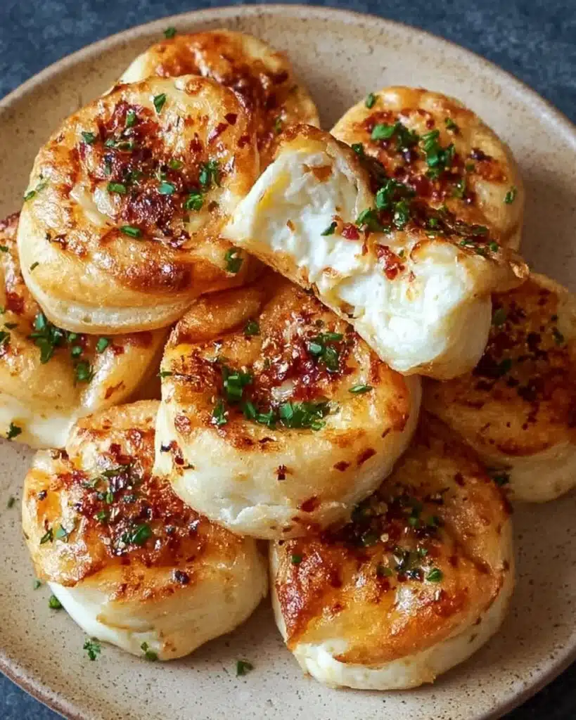 Tortilla cream cheese bagel bites served on a platter for snacks or appetizers