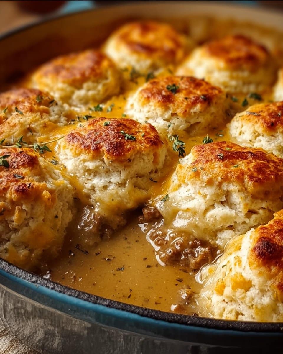 Hashbrown Gravy Biscuit Bake