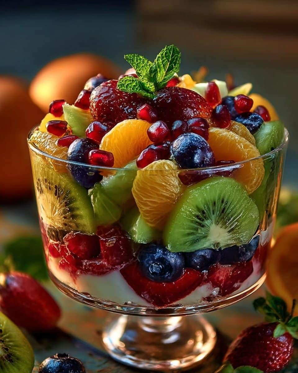 Vivid Layered Fruit Salad