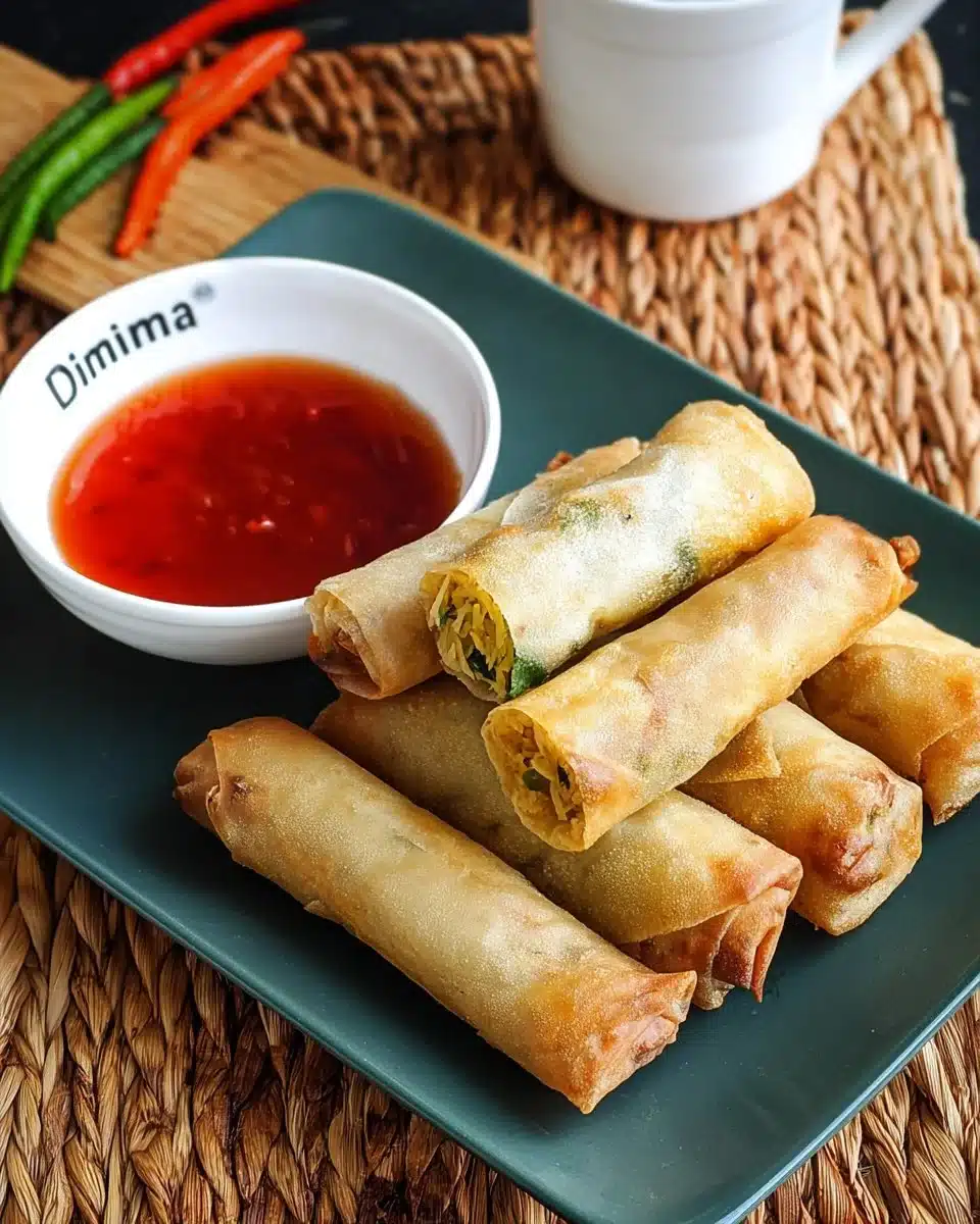 Veggie-packed spring rolls with fresh vegetables and herbs