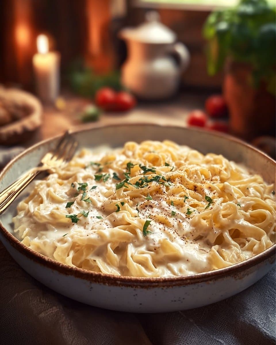 Cottage Cheese Alfredo Pasta