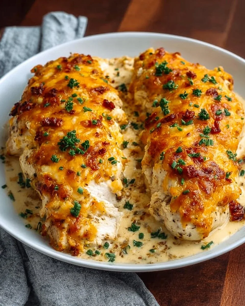 Delicious Ranch Chicken Bake made with just 4 ingredients, perfect for easy meals.